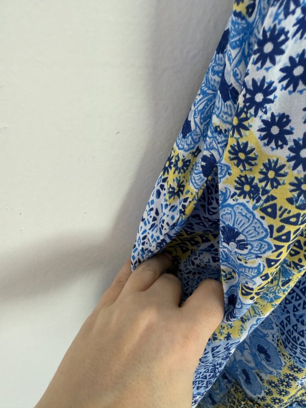 Peixoto Floral Maxi Dress Cotton Sundress Pockets Campo Azul Blue Yellow Size XL - Picture 6 of 14